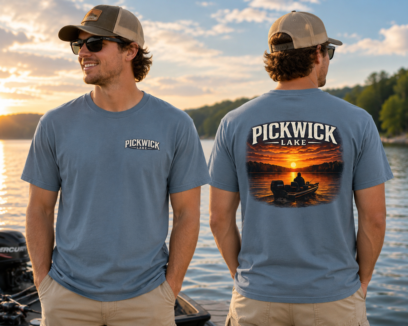 Fisherman on Pickwick Lake Unisex Softstyle T-Shirt